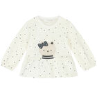 بلوزات للبنات الصغار باللون العاجي والرمادي (عبوة من قطعتين), 1, hi-res