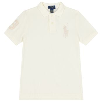 Boys Ivory Logo Polo Shirt