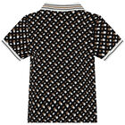 تيشيرت بولو أولاد بالشعار باللون الاسود, 2, hi-res