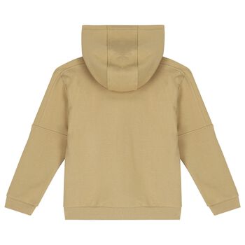 Boys Beige Hooded Top