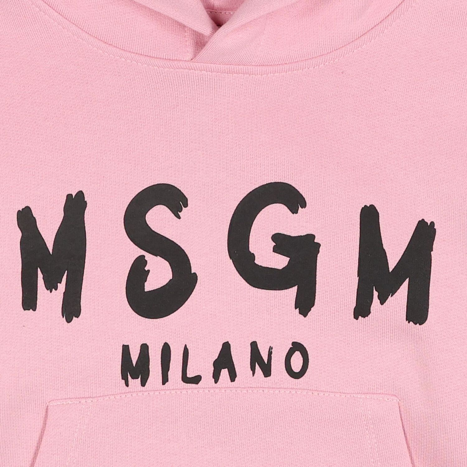 Girls Pink & Black Logo Hooded Top, 6, hi-res