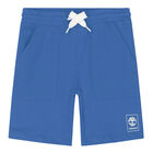 Boys Blue Logo Shorts, 1, hi-res