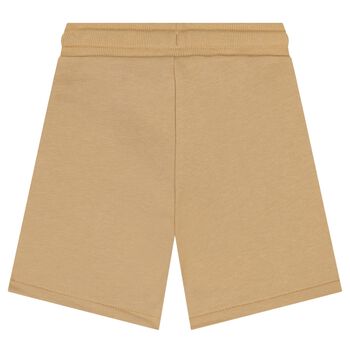 Boys Beige Logo Shorts