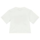 Girls Ivory Heart T-Shirt, 1, hi-res