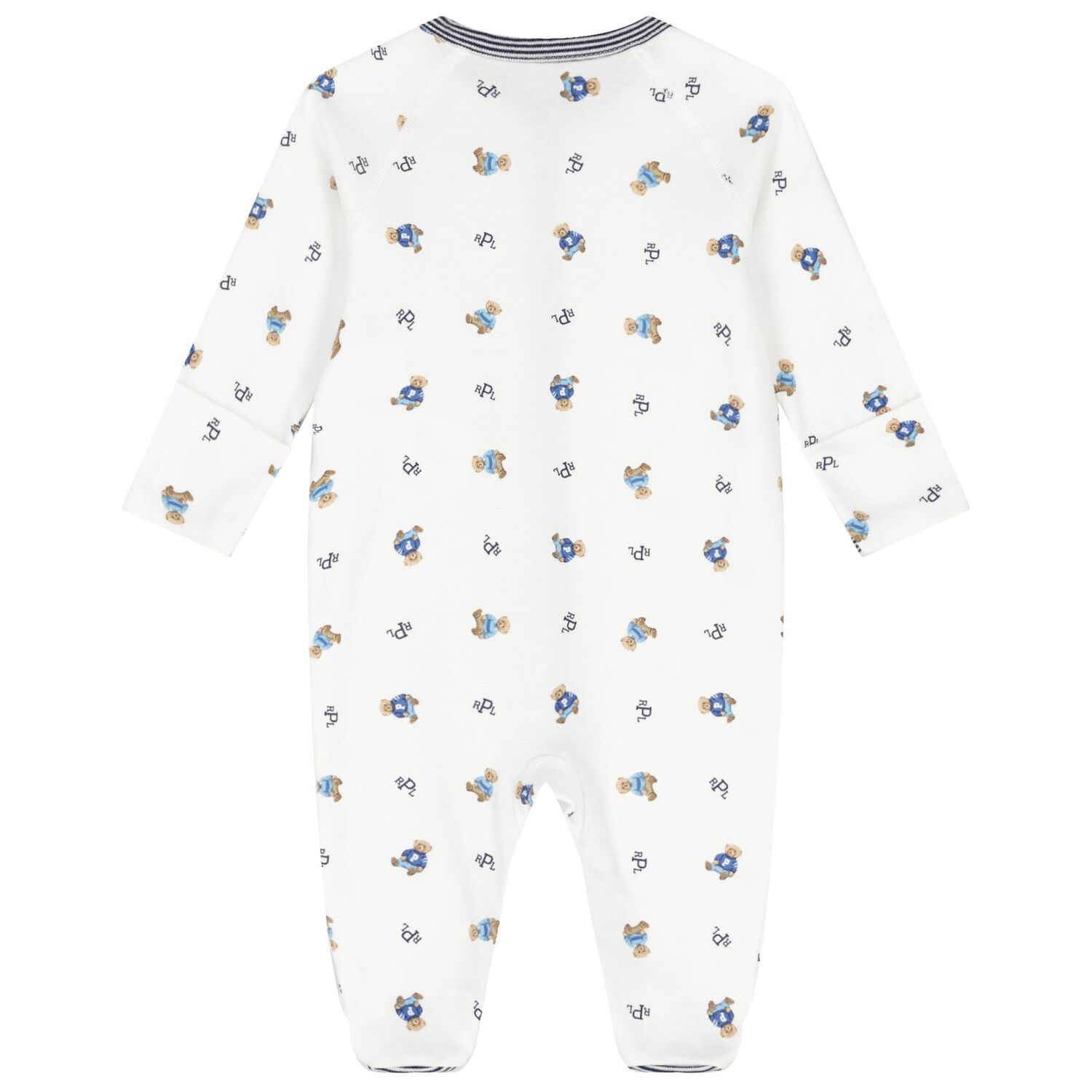 Baby Boys White & Navy Blue Logo Babygrow Gift Set, 1, hi-res image number null