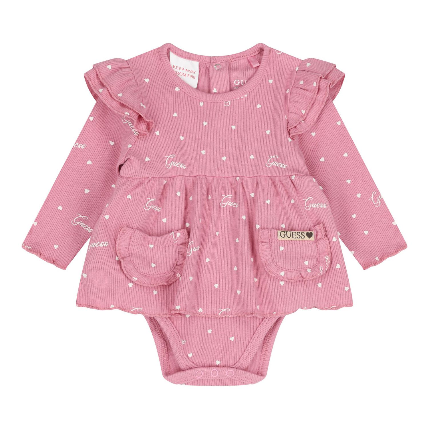 Baby Girls Pink Heart Bodysuit Gift Set, 1, hi-res image number null