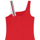 مايوه بنات بالشعار باللون الأحمر, 1, hi-res