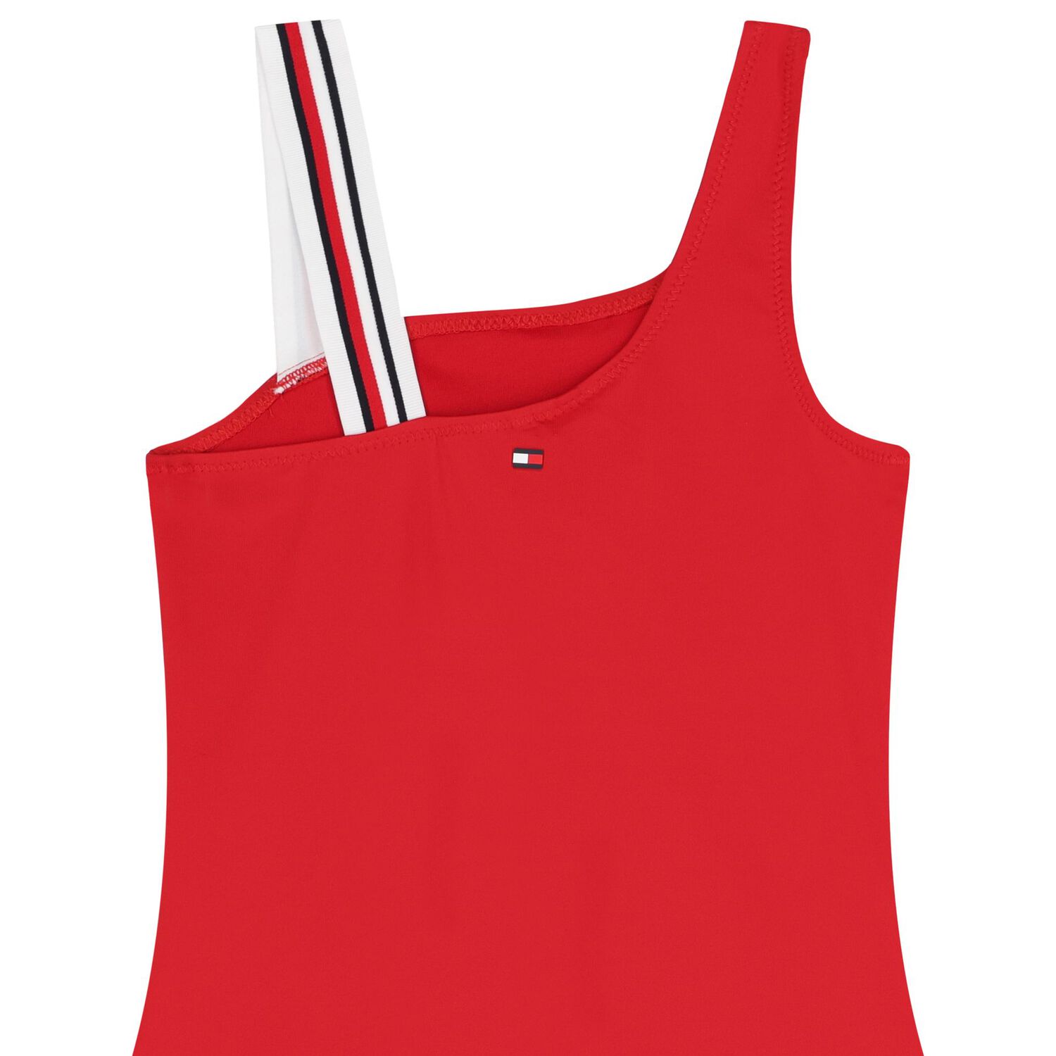 مايوه بنات بالشعار باللون الأحمر, 1, hi-res