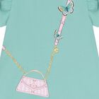 Younger Girls Green Bag Logo Dress, 2, hi-res