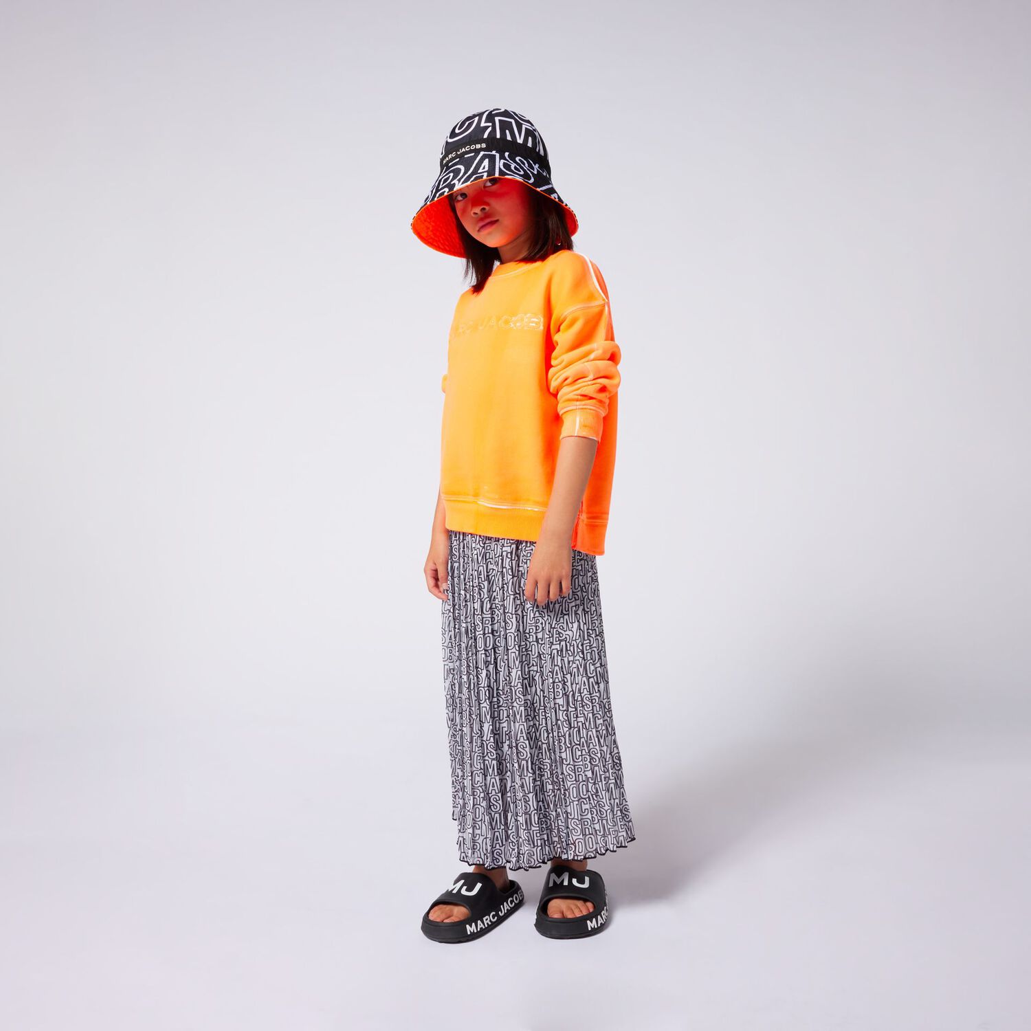 تنورة بنات شيفون باللون الأبيض والأسود , 1, hi-res image number null