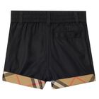 Baby Boys Black & Beige Check Shorts, 1, hi-res