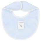 Baby Boys Blue Teddy Bear Bib, 1, hi-res