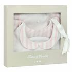 Baby Girls White & Pink Bib Set, 1, hi-res