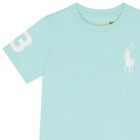 تيشيرت أولاد بالشعار باللون الأزرق, 1, hi-res