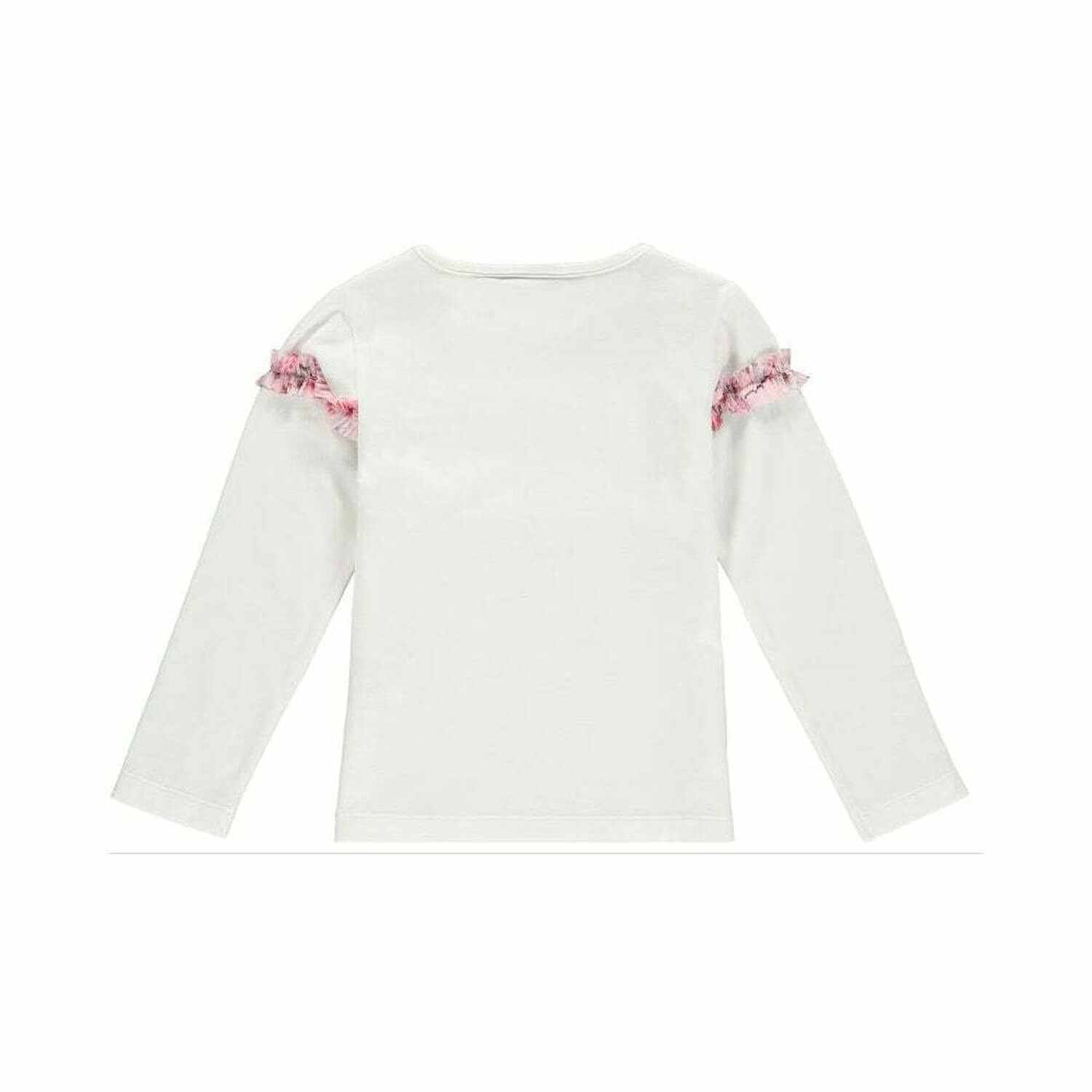 Girls Ivory & Pink Top, 1, hi-res