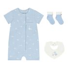 Baby Boys Blue Swan Romper Set, 2, hi-res