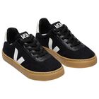 Black Logo Canvas Trainers, 1, hi-res