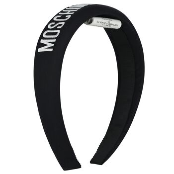 Girls Black Logo Padded Headband