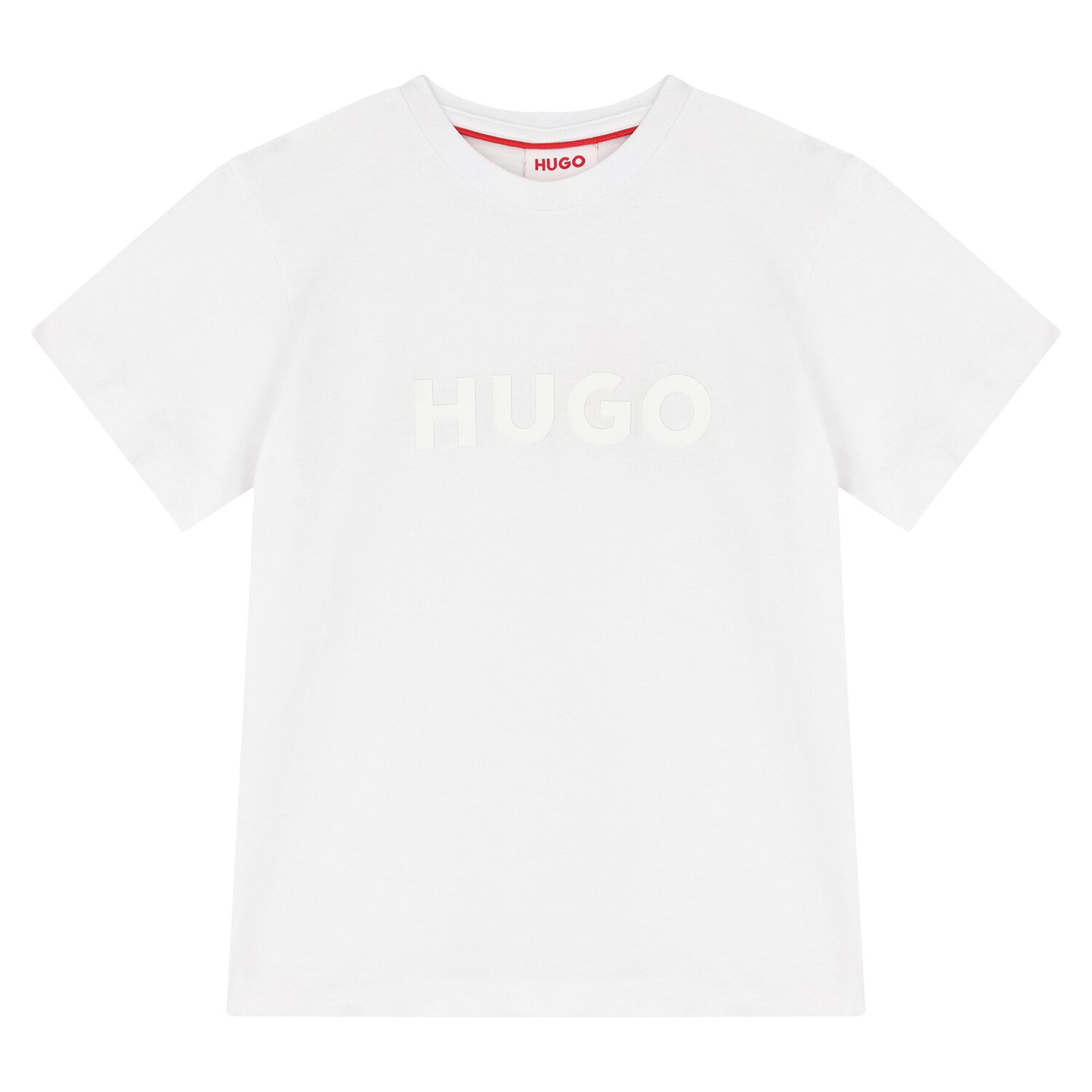 Boys White Cotton Logo T-Shirt, 3, hi-res image number null