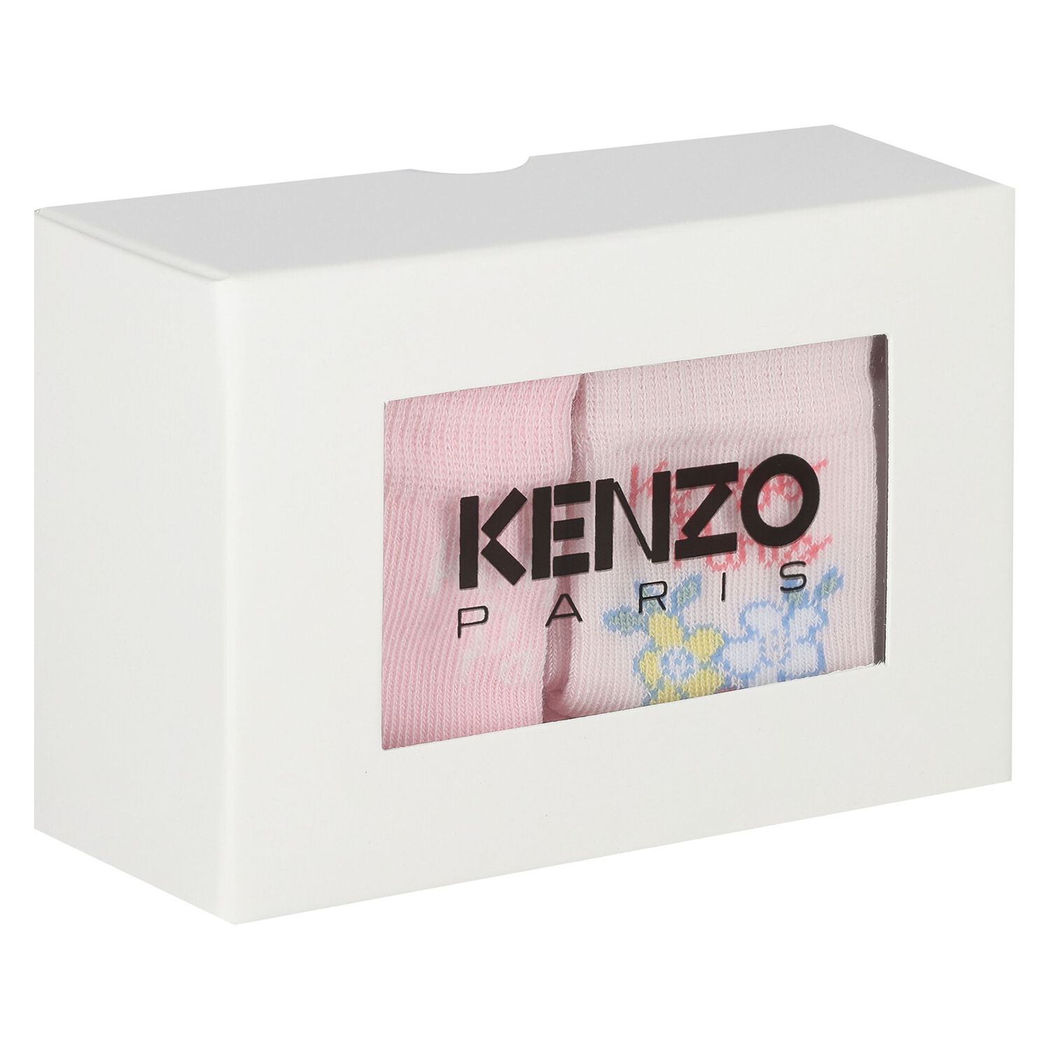 جوارب بنات بالشعار باللون الوردي ( 2 قطع), 1, hi-res