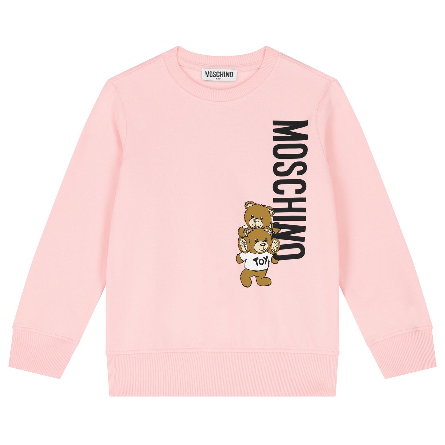 Girls Pink Teddy Bear Logo Sweatshirt, 1, hi-res image number null