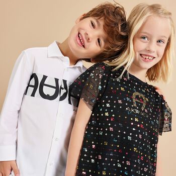Boys White Logo Shirt