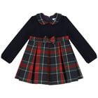 فستان بنات باللون الكحلي و الاحمر , 1, hi-res