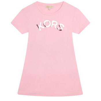 Girls Pink Logo Dress