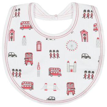 Baby Boys White Lively London Bib