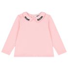 طقم تنورة بنات دنيم باللون الوردى و الأزرق, 1, hi-res