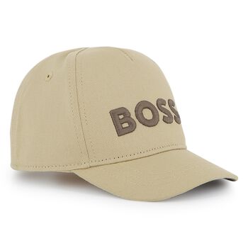 Baby Boys Beige Logo Cap