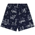 Boys Navy Blue Logo Shorts, 1, hi-res