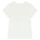 Girls Ivory Logo T-Shirt, 1, hi-res