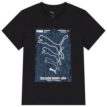 Boys Black Logo T-Shirt