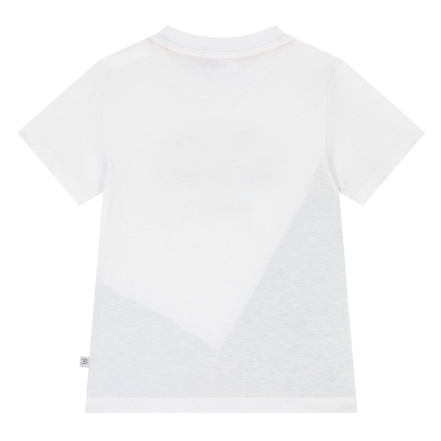 Younger Boys White Logo T-Shirt, 1, hi-res