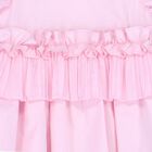 Younger Girls Pink Frill Dress, 1, hi-res
