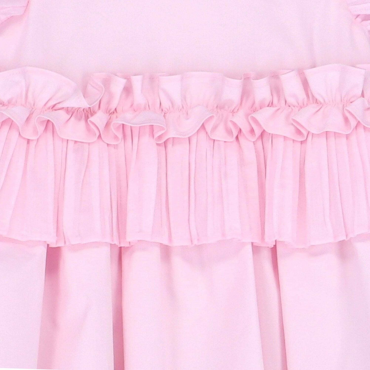 Younger Girls Pink Frill Dress, 1, hi-res