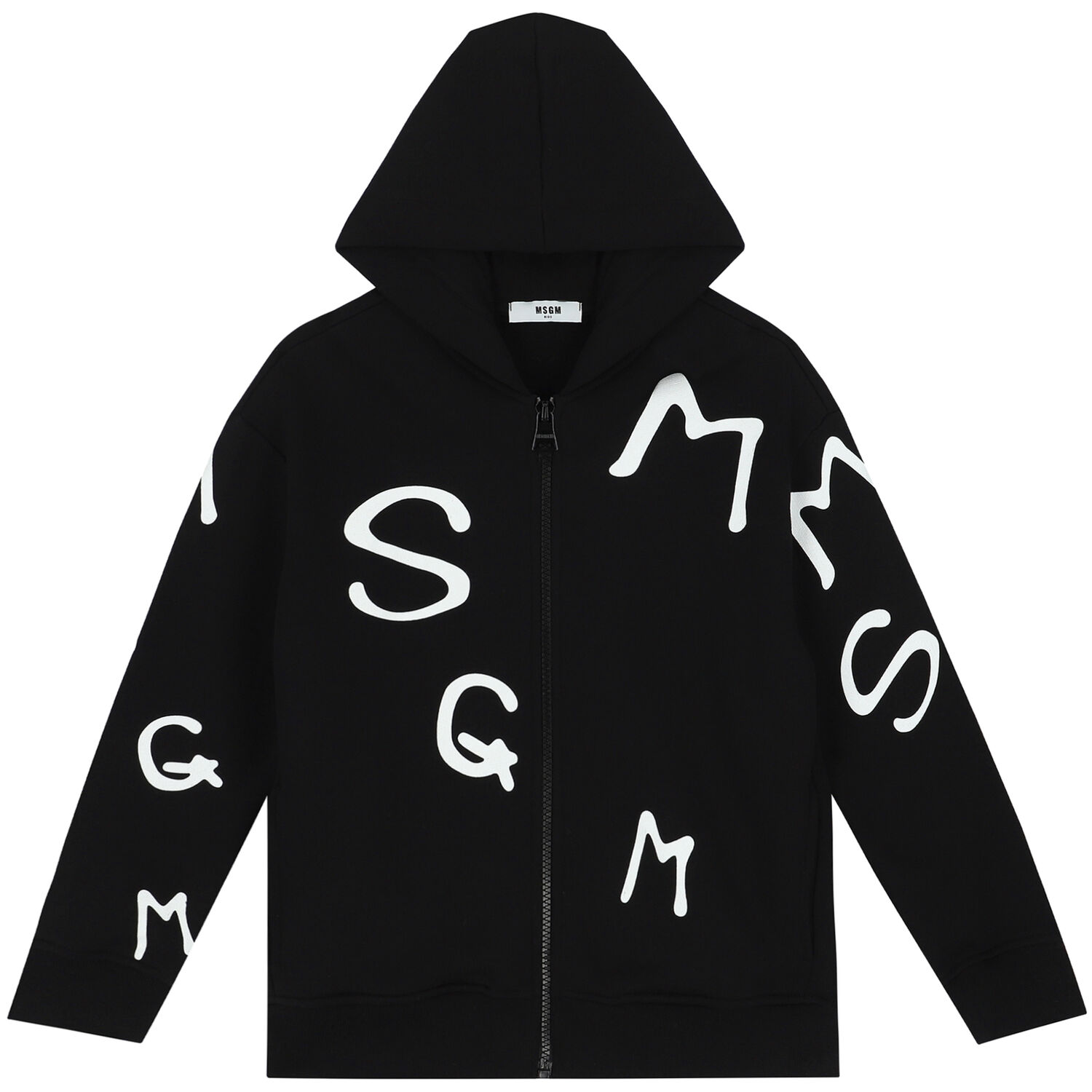 Boys Black Logo Zip Up Top, 1, hi-res image number null