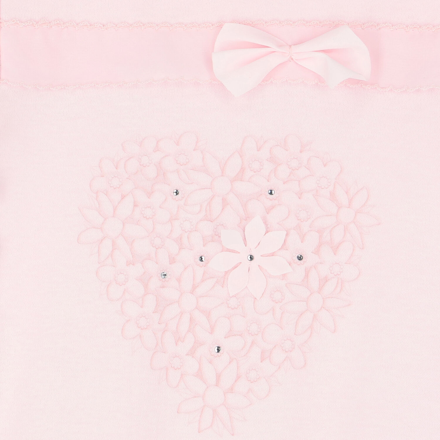 Baby Girls Pink Embellished Floral Romper, 1, hi-res image number null