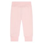 Baby Girls White & Pink Tracksuit Set ( 3 Piece ), 4, hi-res