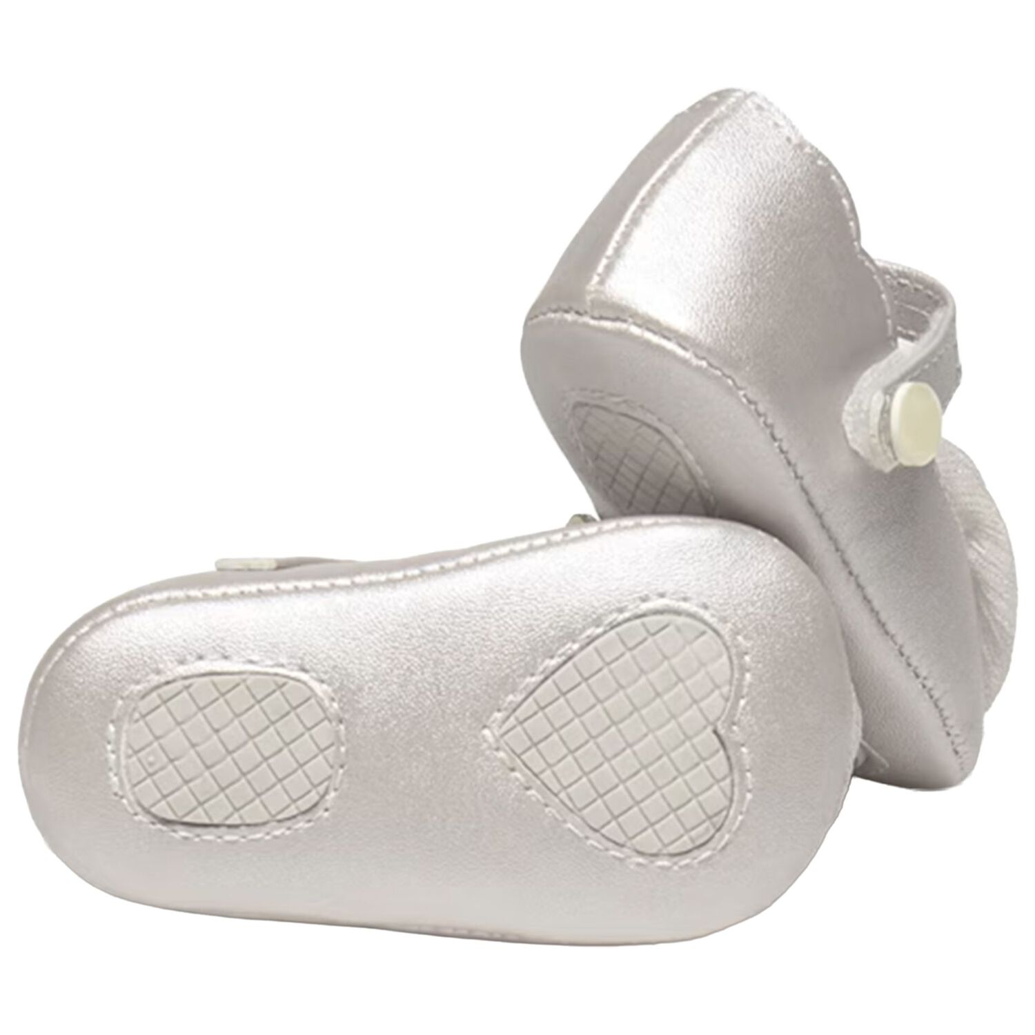 Baby Girls Gold Flower Pre Walker Shoes, 4, hi-res