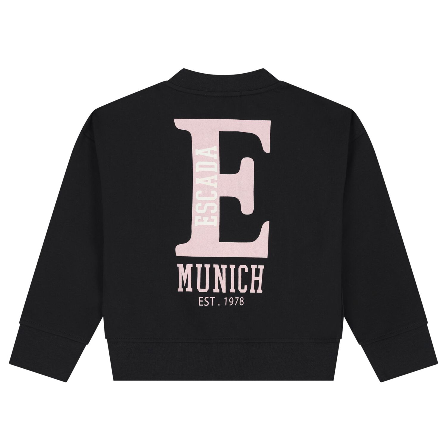 Girls Black Logo Zip Up Top, 1, hi-res