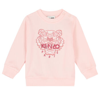 Younger Girls Pink Tiger Sweatshirt