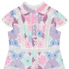 فستان بنات بطبعه الزهور باللون الابيض والوردى, 1, hi-res