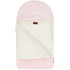 Baby Girls Pink, Ivory & White Pima Cotton Logo Nest, 1, hi-res