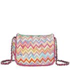Girls Multi-Coloured Zig Zag Crossbody Bag, 1, hi-res