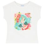 Girls White T-Shirt & Headband Set, 1, hi-res