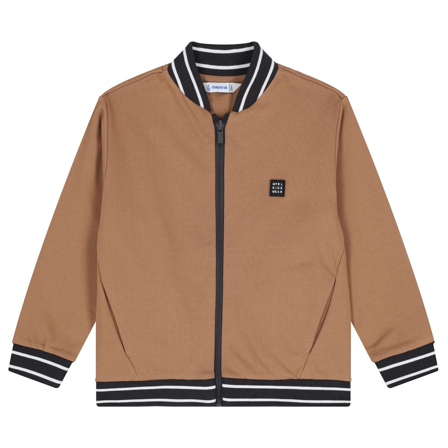 طقم رياضي للأولاد باللون البيج والأبيض والأسود (3 قطع), 2, hi-res