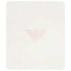 Baby Girls Ivory & Pink Logo Blanket, 5, hi-res