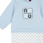 Baby Boys Blue Logo Babygrow, 2, hi-res
